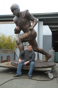 Steven Whyte and John David Crow Statue